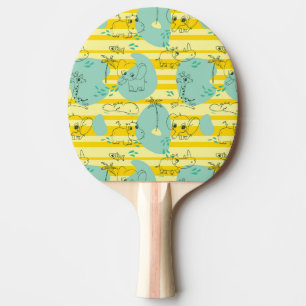 Gulliga djur som leker med vatten 2 pingisracket