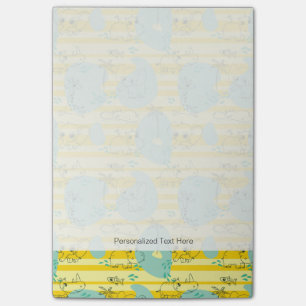 Gulliga djur som leker med vatten 2 post-it block