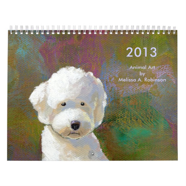 Gulliga djura målningar 2013 för rolig lycklig kalender (Omslag)