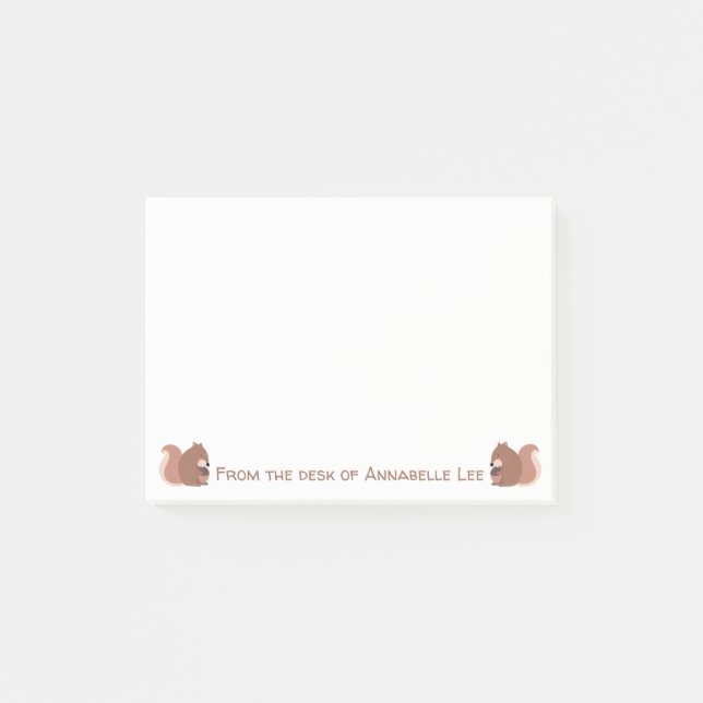 Gulliga ekorrar med ekollonar post-it block (Framsida)