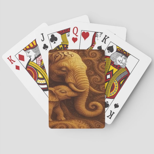 Gulliga elefanter  casinokort (Baksidan)