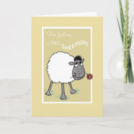Gulliga får, känsligt Sheepish som är ledsna, Kort