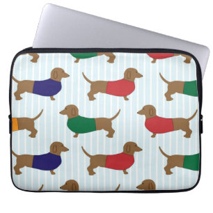 Gulliga färgrika taxhundar, laptop sleeve 13",