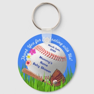 Gulliga favörer för personligbaseballbaby shower nyckelring