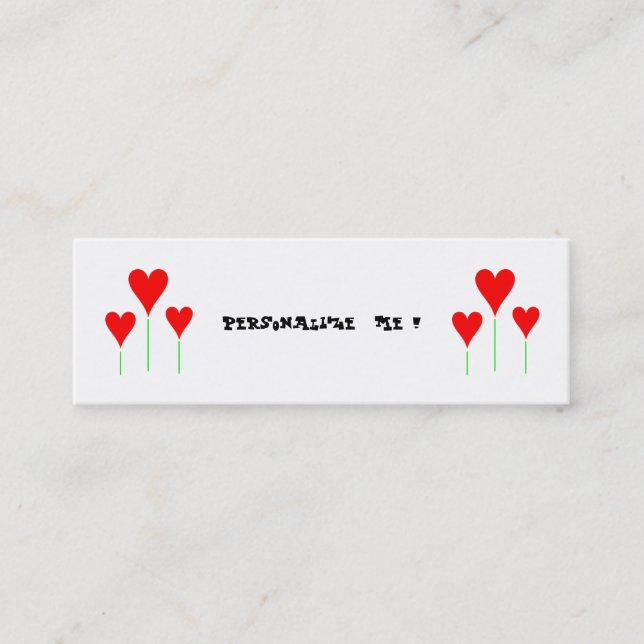 Gulliga flickaktigt blom- mini visitkort (Framsida)