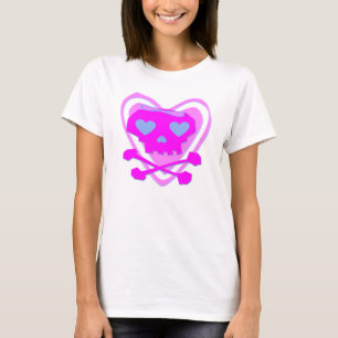 GULLIGA & FLICKAKTIGT EMO-SKALLE & CROSSBONES T-SHIRT