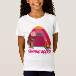 Gulliga flickor som campar stenar, tillfogar den t shirt