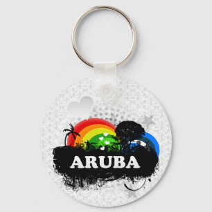 Gulliga fruktiga Aruba Nyckelring