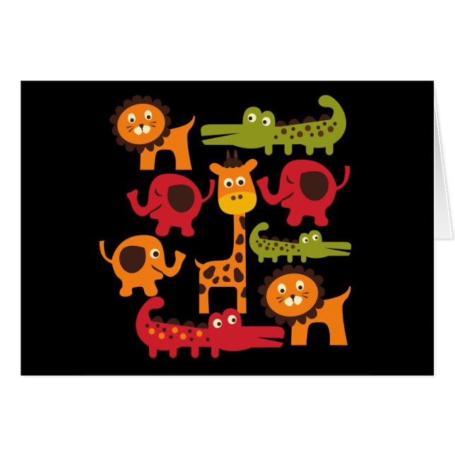 Gulliga gåvor för tryck för djur för OBS kort (Framsidan Horizontal)