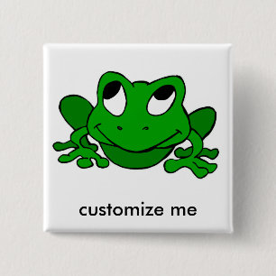 Gulliga gröna Froggie Knapp