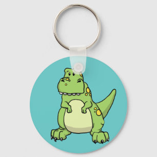 Gulliga gröna T-Rex Nyckelring