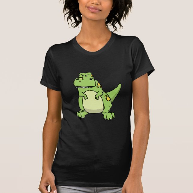 Gulliga gröna T-Rex T-shirt (Framsida)