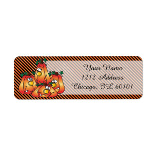 Gulliga Halloween pumpor Returadress Etikett