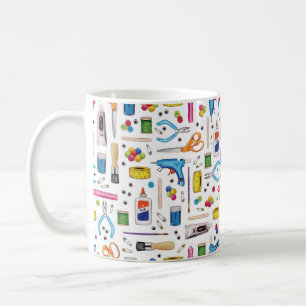 Gulliga hantverktillförsel kaffemugg