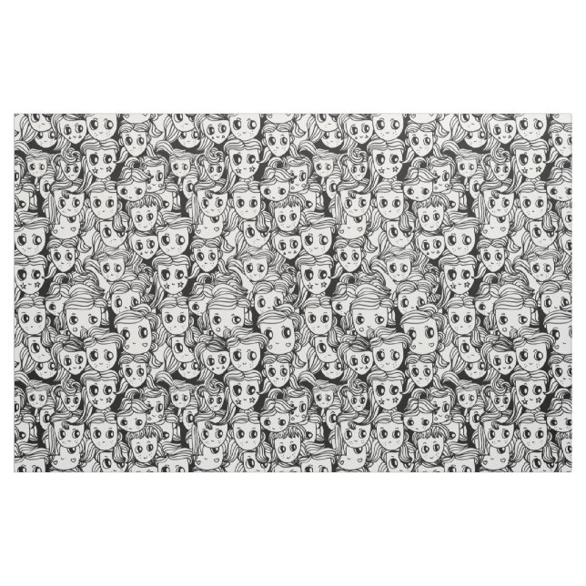 Gulliga hårflickor tyg (Fat Quarter)