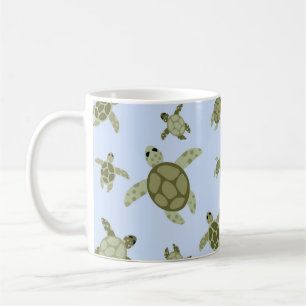 Gulliga havssköldpaddor kaffemugg