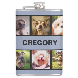 Gulliga hundar ELLER DIN FOTOanpassningsbarflaska Fickplunta