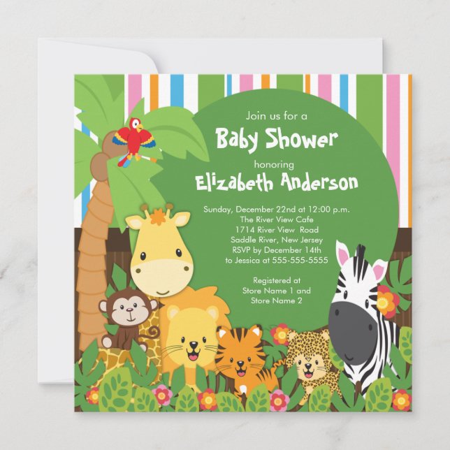Gulliga inbjudningar för baby shower för (Framsida)