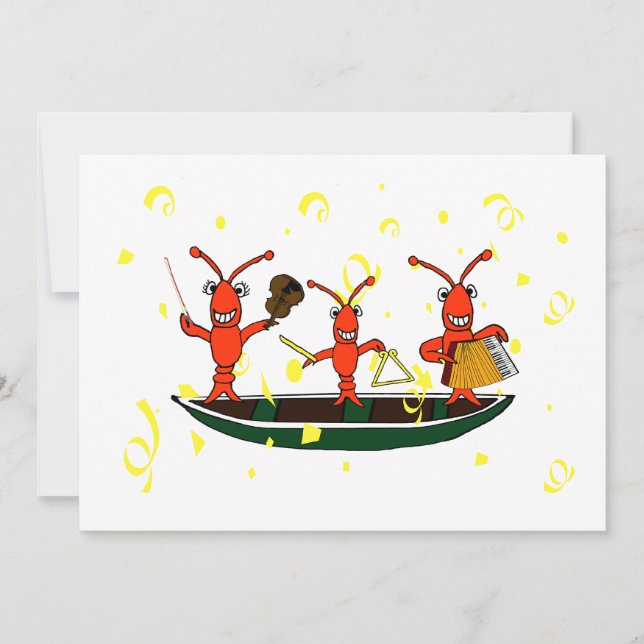 Gulliga inbjudningar för party för Cajun (Framsida)