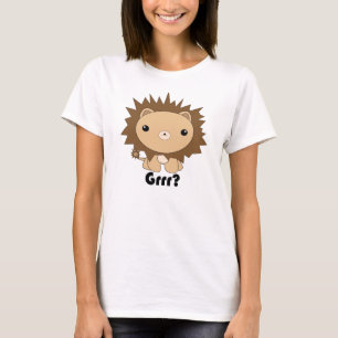 Gulliga Kawaii lejona Grrr? T-tröja Tee