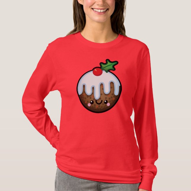 Gulliga Kawaii plumpuddingkvinna jumper Tee Shirt (Framsida)