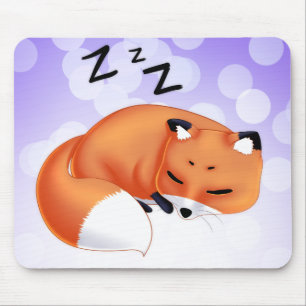 Gulliga Kawaii som sovar tecknadräven Musmatta