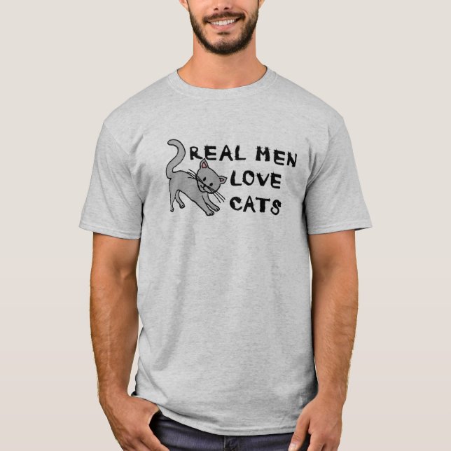 gulliga klor för verklig för manarkärlekkatter för tee shirt (Framsida)