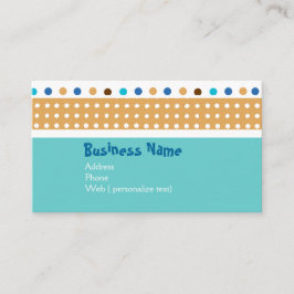 Gulliga konstnärliga nyckfulla Polkadots mönster Visitkort