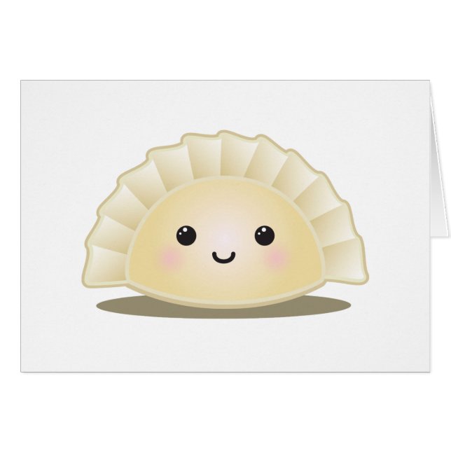 Gulliga koreanska Mandu Hälsningskort (Framsidan Horizontal)