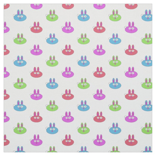 Gulliga kulöra kaniner tyg (Provkarta)