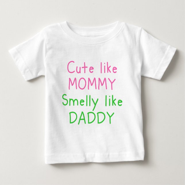 Gulliga lika mammor, stinka lik pappa t-shirt (Framsida)