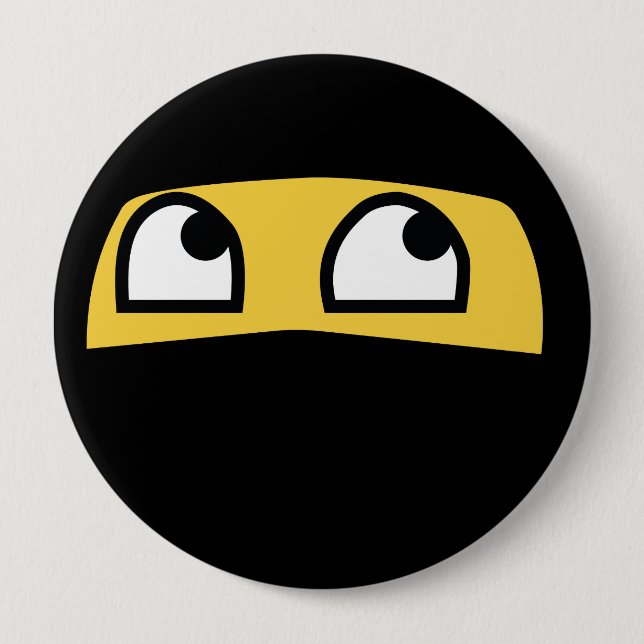 Gulliga Lil Ninja Emoji Knapp (Framsida)