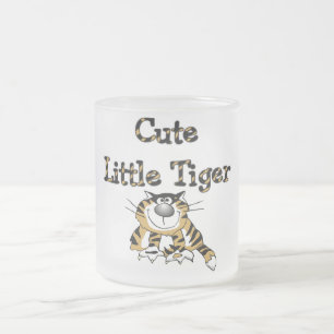 Gulliga lite tigerTshirts och gåvor Frostad Glasmugg