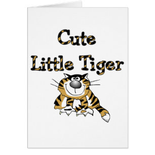 Gulliga lite tigerTshirts och gåvor Hälsningskort