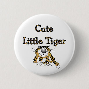 Gulliga lite tigerTshirts och gåvor Knapp