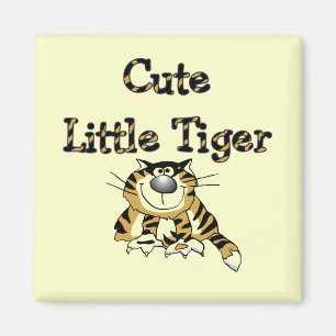Gulliga lite tigerTshirts och gåvor Magnet