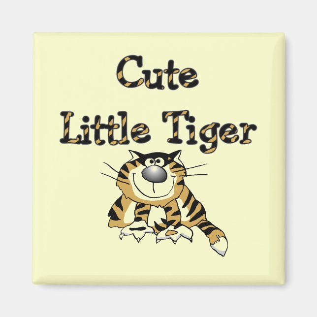 Gulliga lite tigerTshirts och gåvor Magnet (Framsidan)