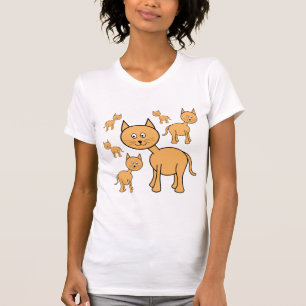 Gulliga ljust rödbrun katter.  KattCartoon. T-shirt
