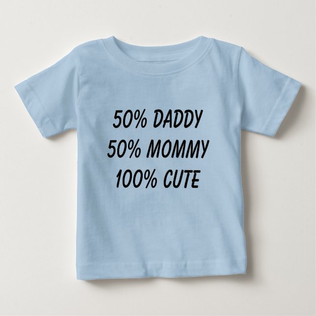 gulliga mammor 100% för 50% pappa 50% tee shirt (Framsida)