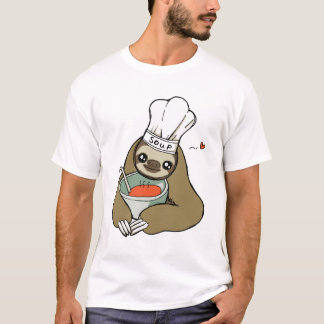 Gulliga manar för teckning för soppakockSloth T-shirt