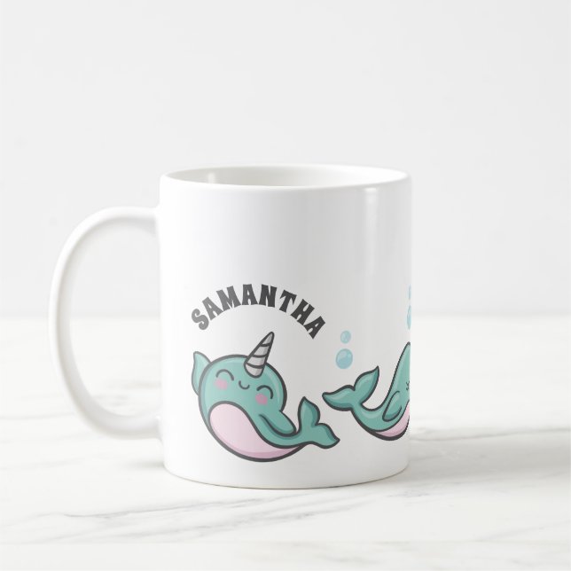 Gulliga Narwhal Kaffemugg (Vänster)