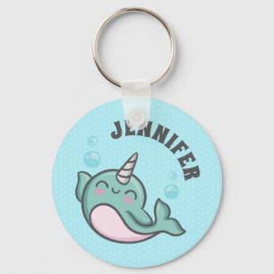 Gulliga Narwhal Nyckelring