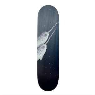 Gulliga Narwhals som tillsammans simmar Mini Skateboard Bräda 18,5 Cm