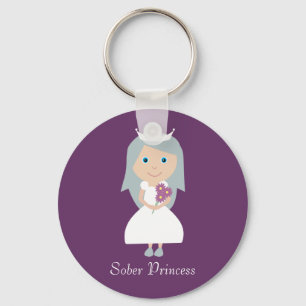 Gulliga nyktra lilor för Princess tecknade figure Nyckelring