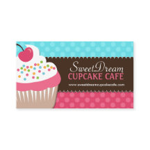 Gulliga och nyckfulla muffinbagerivisitkortar