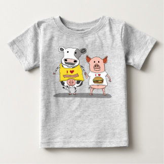 Gulliga och roliga ko- och grisvänner t shirt