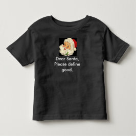 Gulliga och roliga Santa för småbarnjulskjorta Tee Shirt
