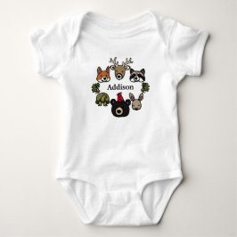 Gulliga och vänliga skogdjur, tillfogar barnets tee shirt