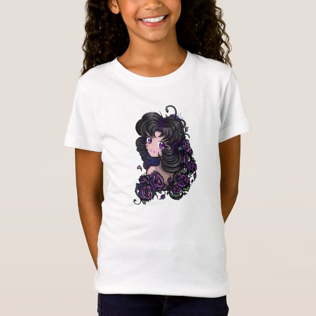 Gulliga ögon för animemangaflicka! Flickaungar T T-shirt (Framsida)