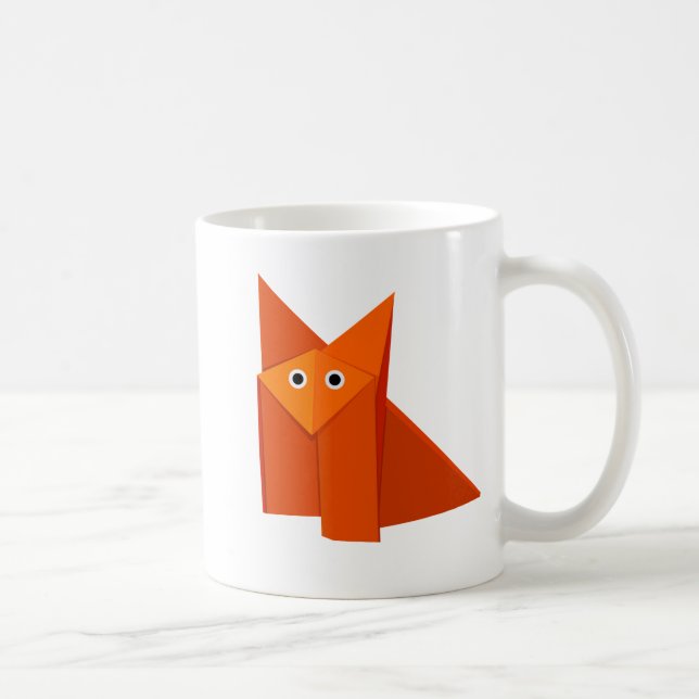 Gulliga Origami rävbarn Kaffemugg (Höger)